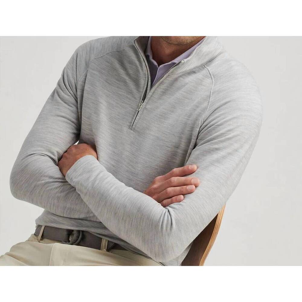 NEW PETER MILLAR excursionist heathered perf pull… - image 3